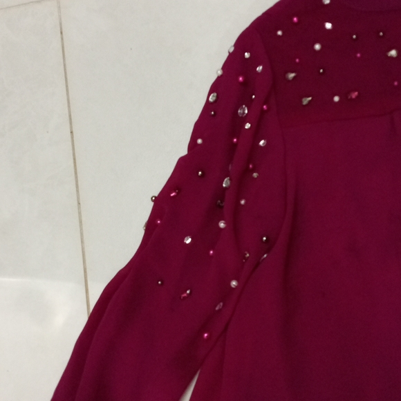 Roaman's Dark Berry Blouse With Studs 💜☔🍇 - Picture 7 of 11